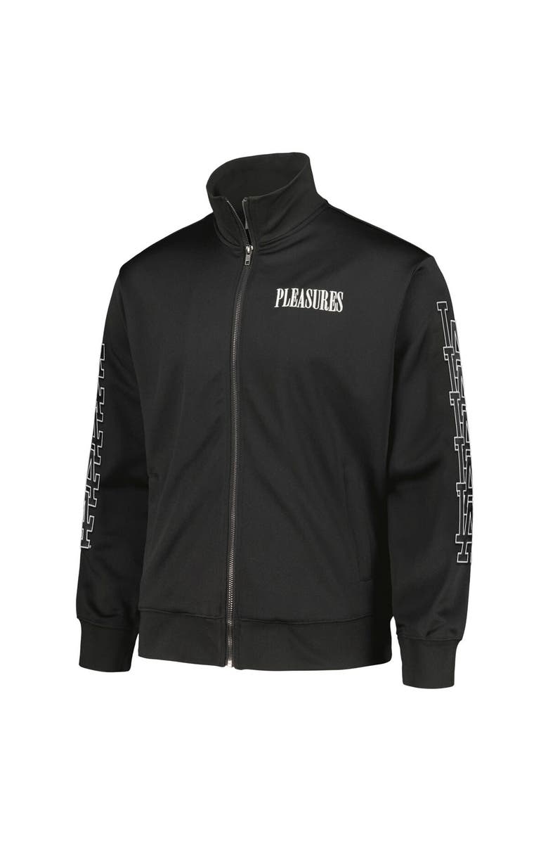 PLEASURES Men's PLEASURES Black Los Angeles Dodgers Pitcher Full-Zip Track Jacket, Alternate, color, Black