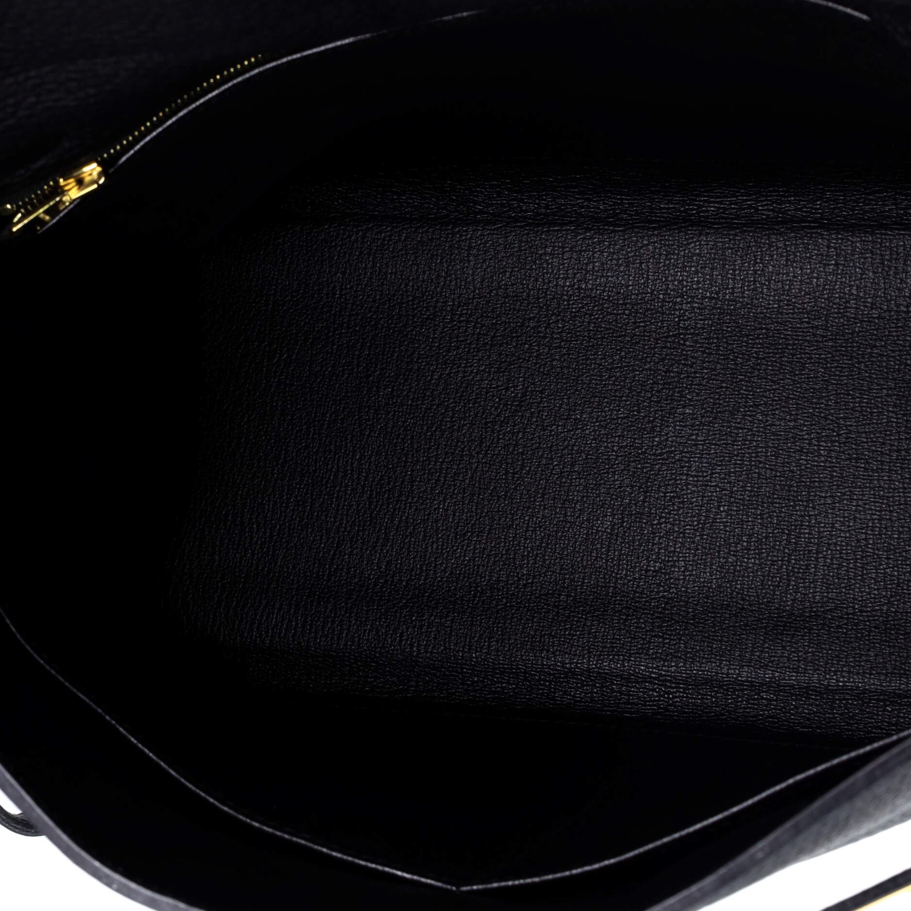 Pre-Owned Hermes Kelly Handbag Black Clemence with Gold Hardware 32, Alternate, color, 