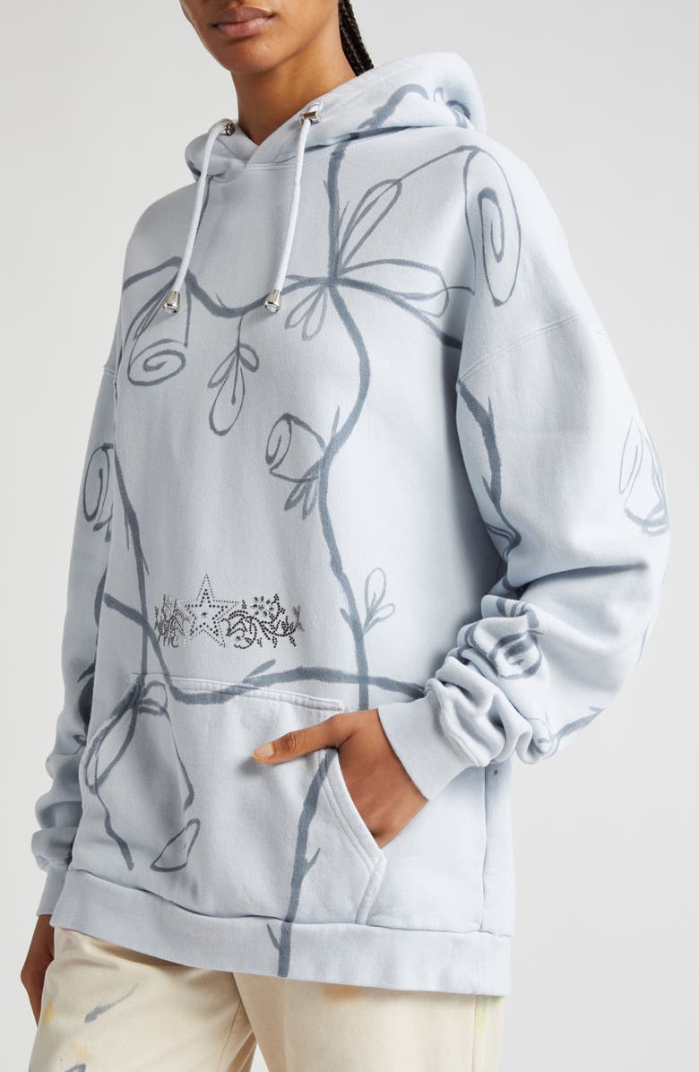 Collina Strada Rhinestone Cotton Hoodie, Alternate, color, 