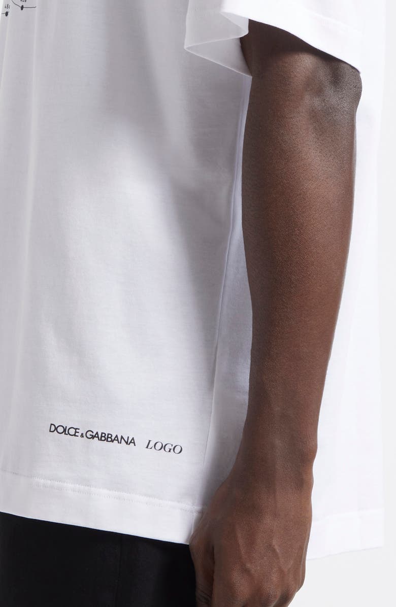 Dolce&Gabbana Cotton Logo Graphic T-Shirt, Alternate, color, W0800 Bianco Ottico