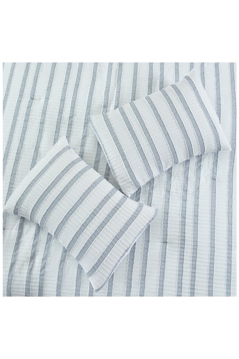 Jacquard Microfiber 5-Piece Comforter Set, Alternate, color, WHITE