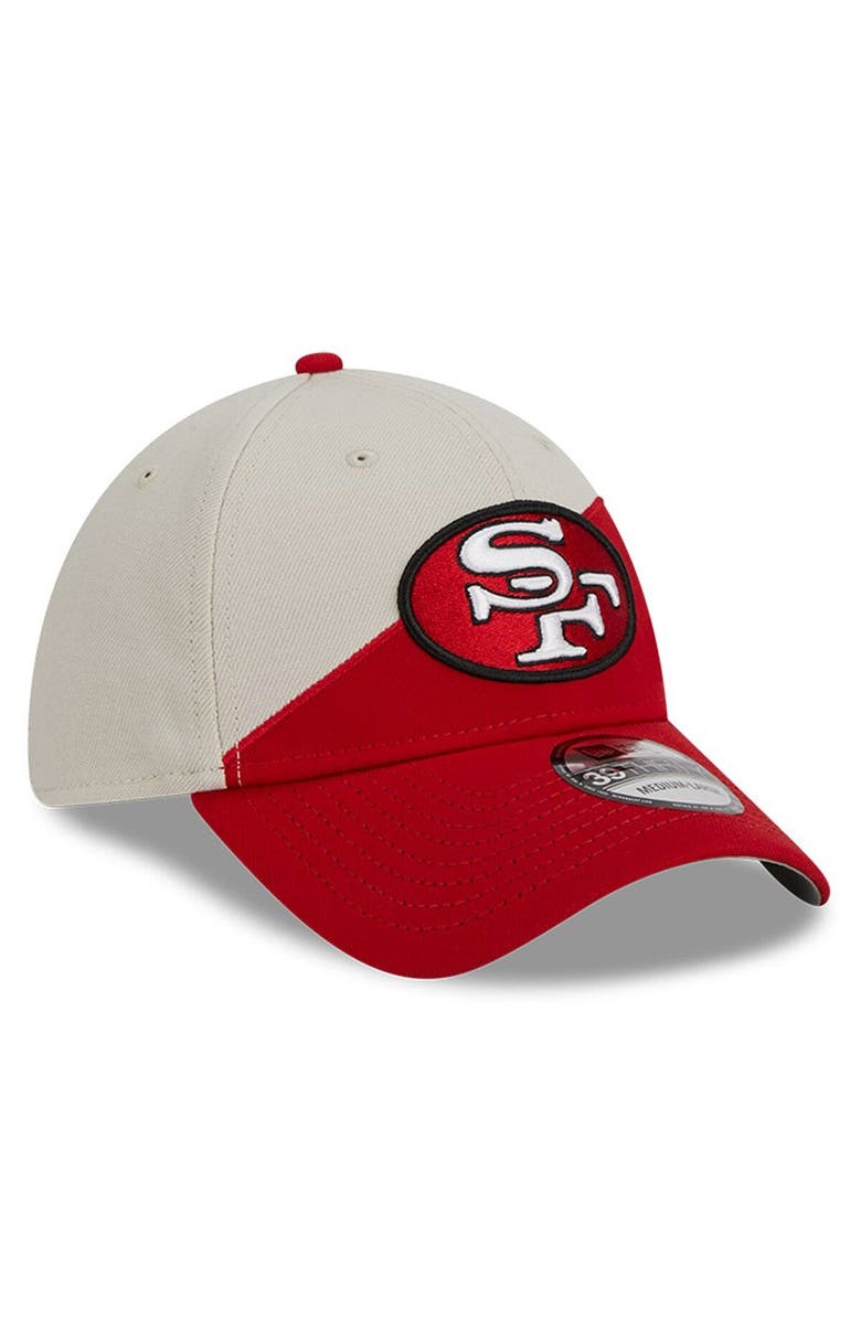 New Era Men's New Era Cream/Scarlet San Francisco 49ers 2023 Sideline Historic 39THIRTY Flex Hat, Alternate, color,