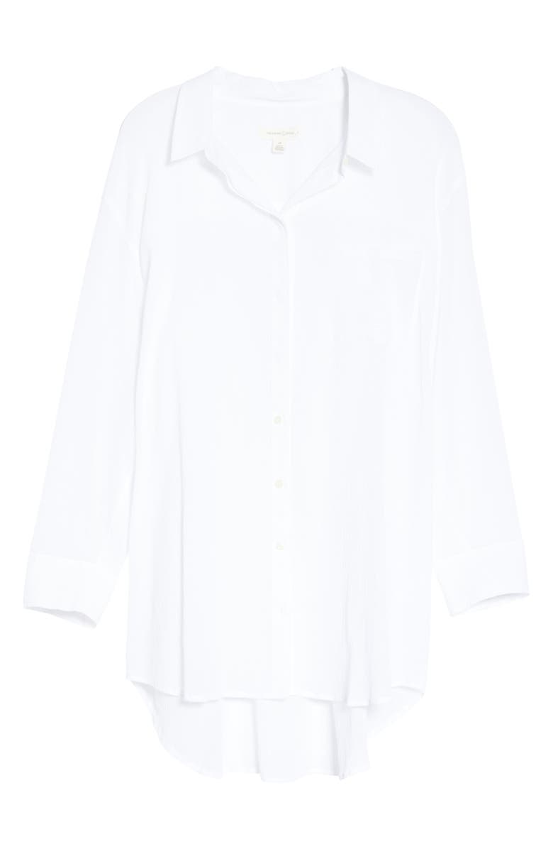 Treasure & Bond Gauzy Cotton Tunic Blouse, Alternate, color,