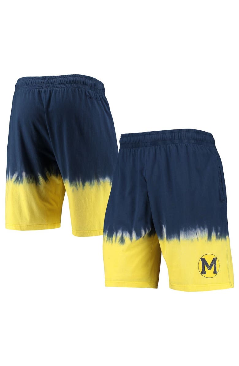 Mitchell & Ness Men's Mitchell & Ness Navy/Gold Michigan Wolverines Tie-Dye Shorts, Main, color, Navy