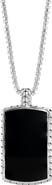 EFFY Men's Sterling Silver Onyx Pendant Necklace