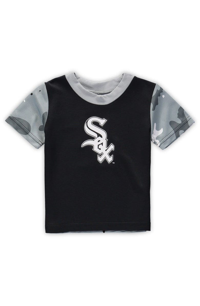 Outerstuff Newborn & Infant Black Chicago White Sox Pinch Hitter T-Shirt & Shorts Set, Alternate, color, Black