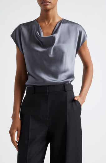 Cowl Neck Silk Blouse