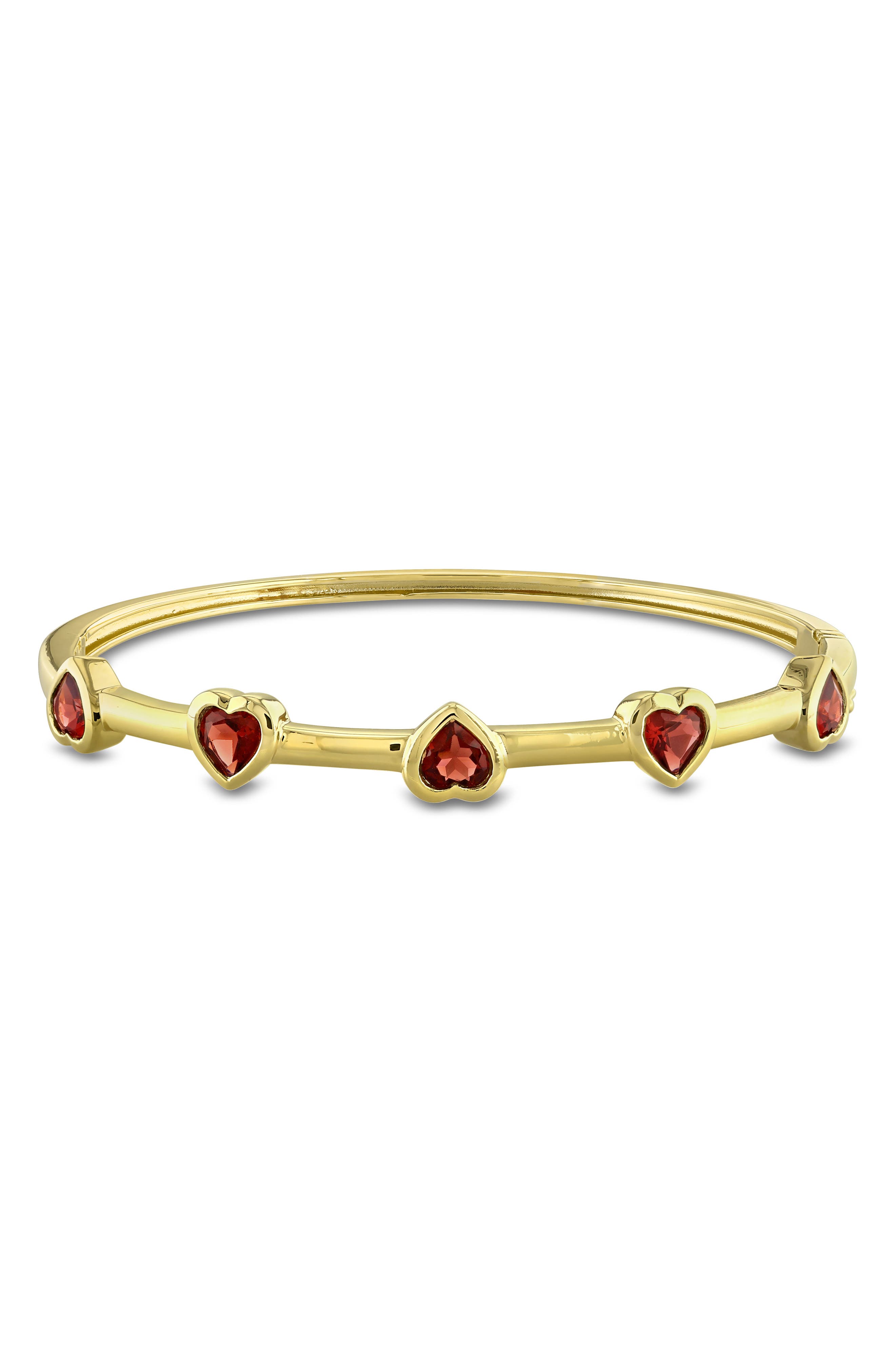 Garnet Heart Station Bangle