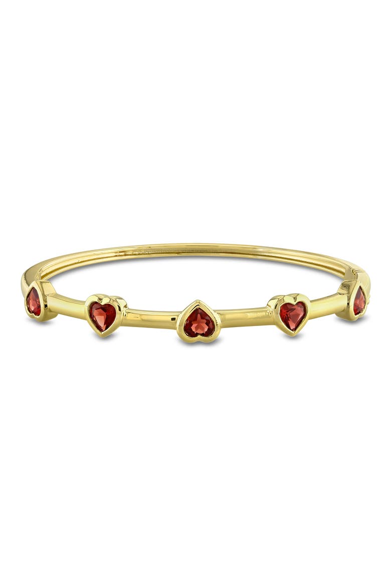 Garnet Heart Station Bangle, Main, color, RED