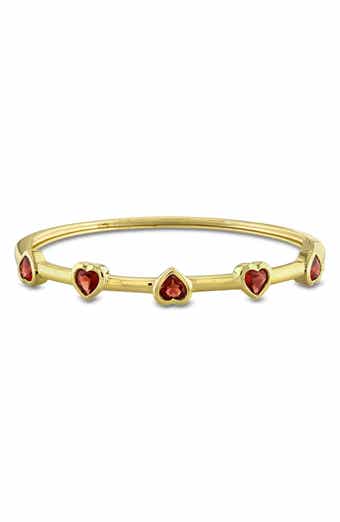 Garnet Heart Station Bangle