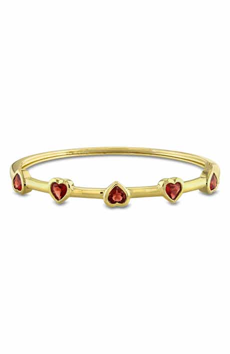 Garnet Heart Station Bangle