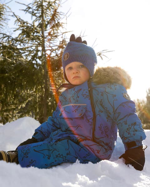 One-Piece Play Snowsuit Designed for Car Seat Dinosaur (Baby)