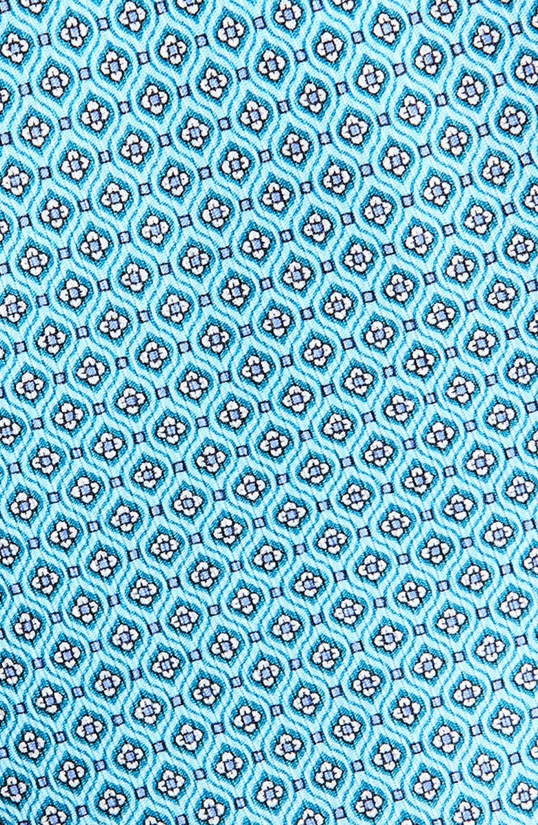 Nordstrom Floral Silk Tie, Alternate, color, Teal