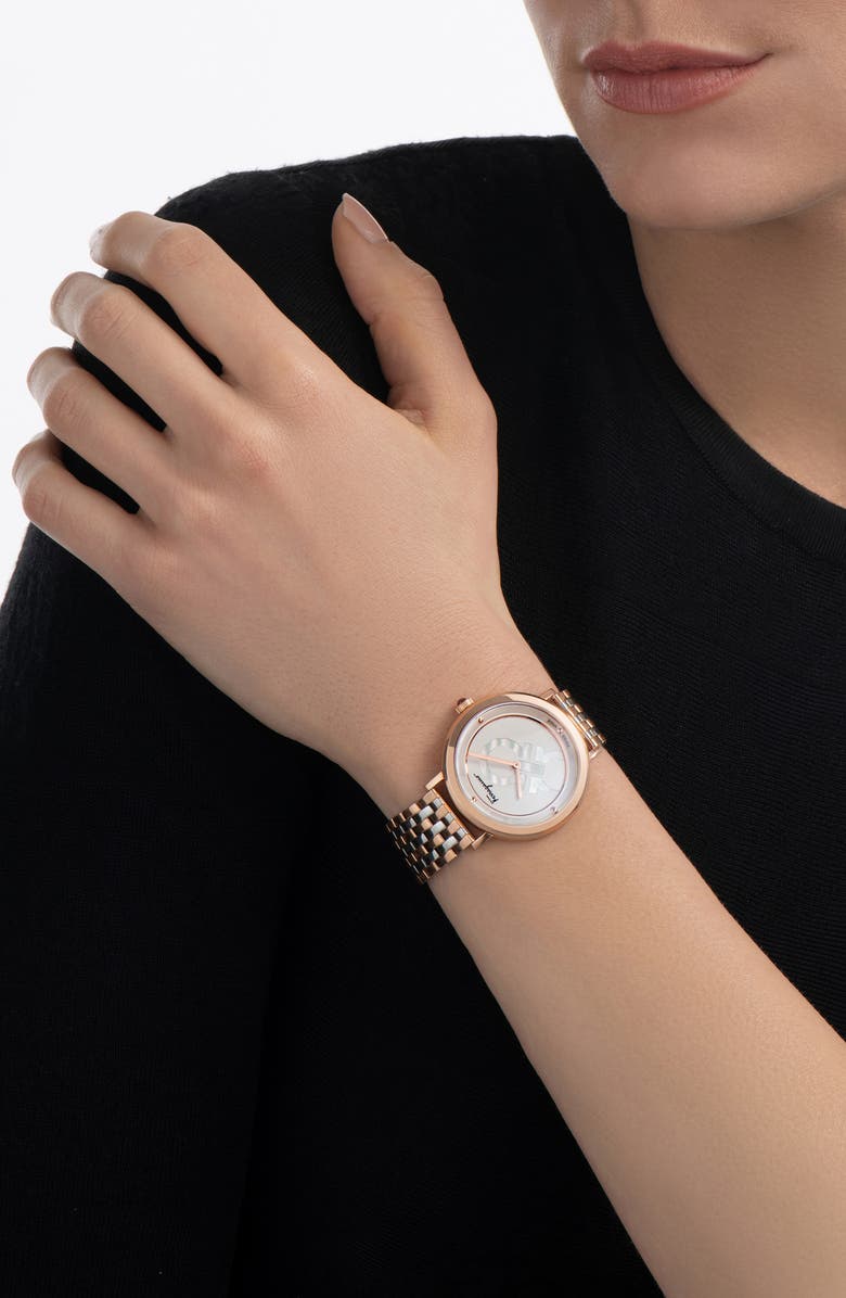 FERRAGAMO Salvatore Ferragamo Logomania Bracelet Watch, 36mm, Alternate, color,