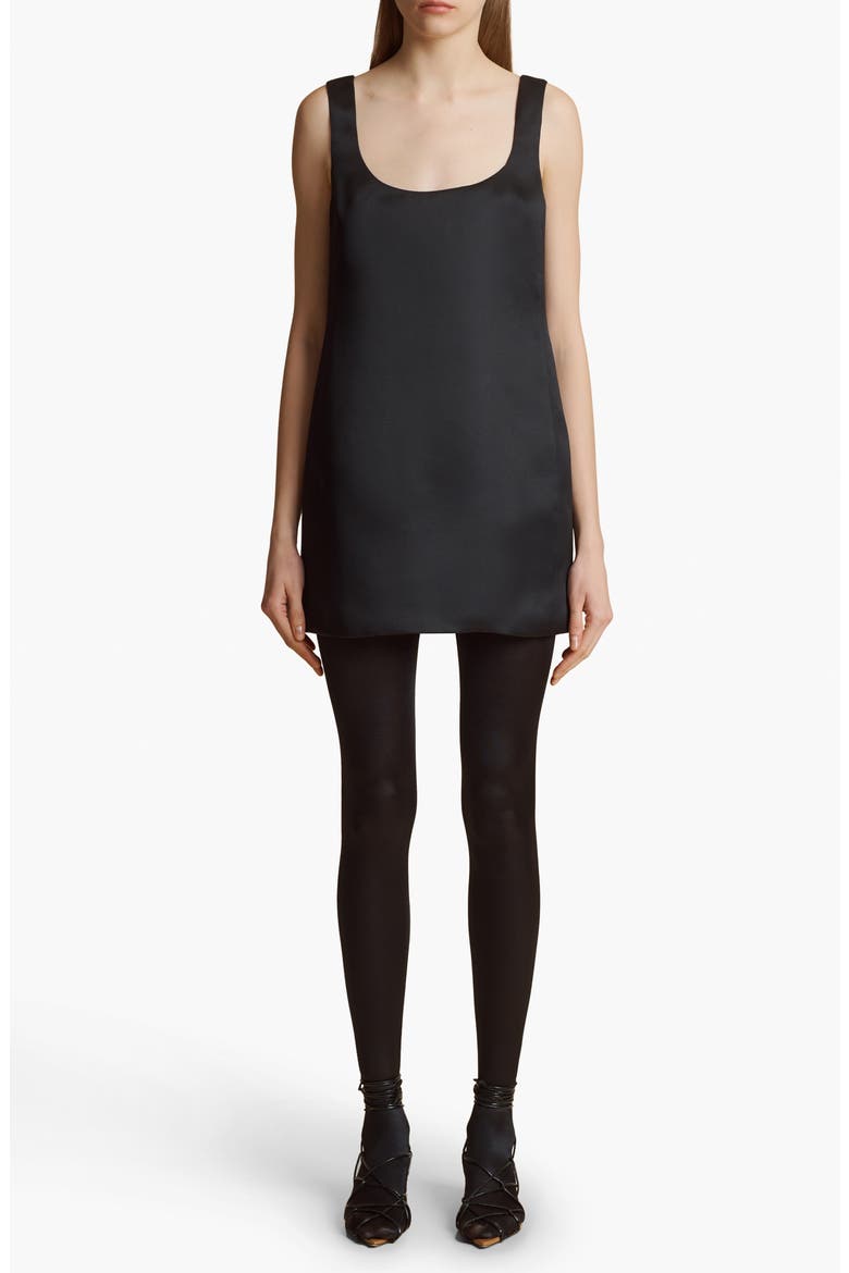 Pranta Open Back Sleeveless Silk Dress, Main, color, BLACK