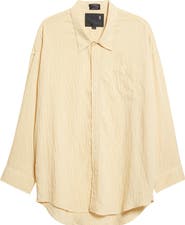 R13 Stripe Button-Up Shirt