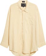 R13 Stripe Button-Up Shirt