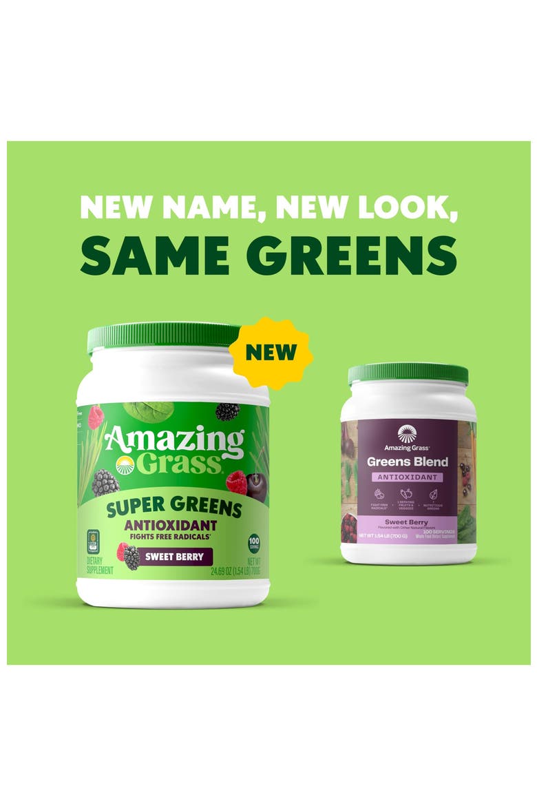 Super Greens Antioxidant Powder Supplement with Sweet Berry Flavor, 100 Servings, Alternate, color, None