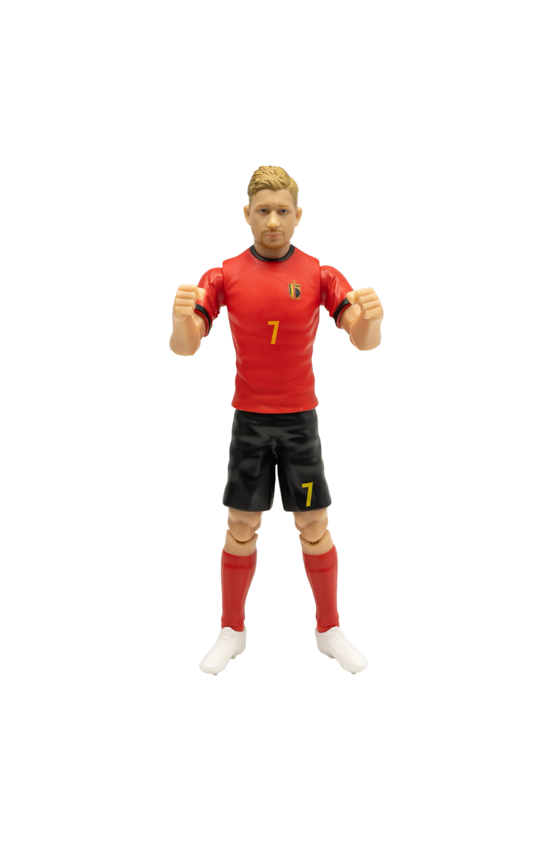 Banbo Toys Sockers 2026 Belgium National Team De Bruyne 8" Soccer Action Figure, Alternate, color, Red