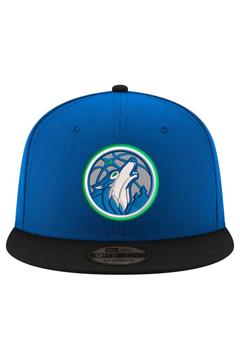 Men's New Era Blue/Black Minnesota Timberwolves 9FIFTY Snapback Hat, Alternate, color, Blue