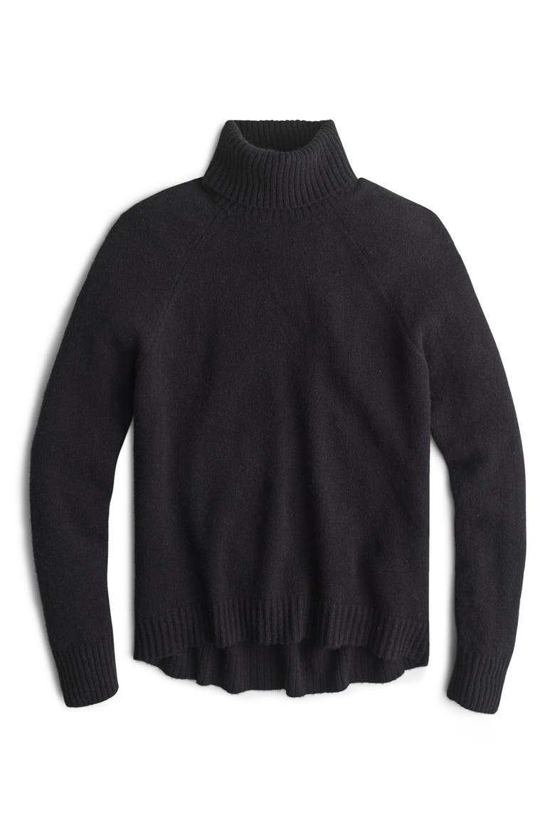 Supersoft Yarn Turtleneck Sweater, Alternate, color, BLACK
