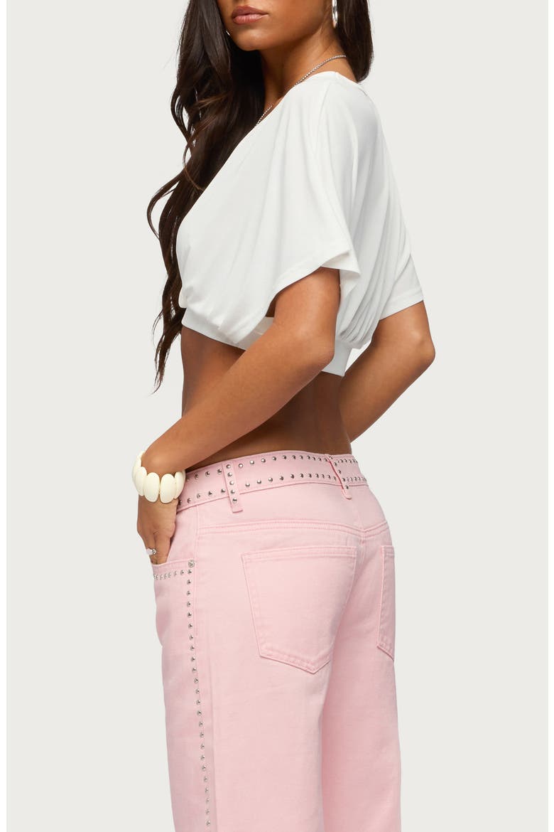 Candela V-Neck Crop Top, Alternate, color, CREAM