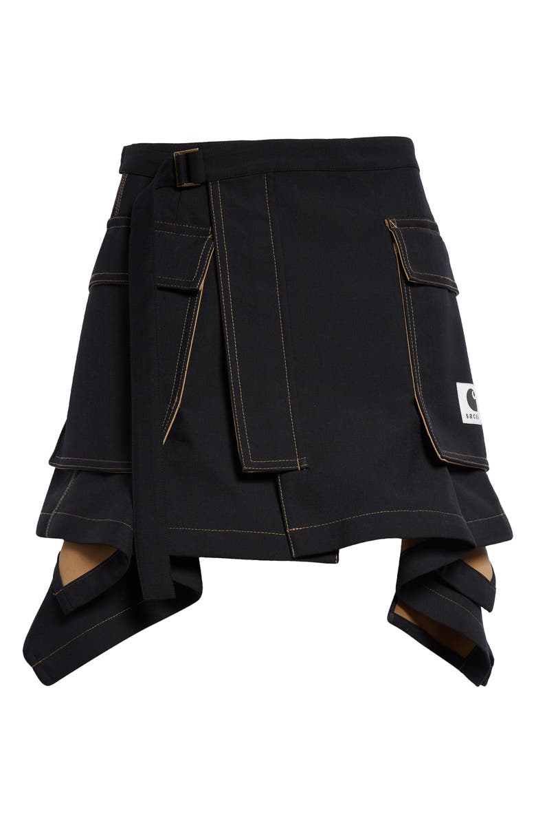 Sacai Carhartt WIP Asymmetric Wrap Skirt, Alternate, color, 