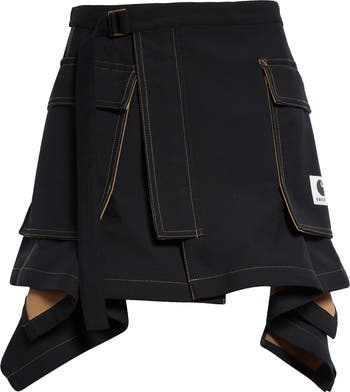 Sacai Carhartt WIP Asymmetric Wrap Skirt | Nordstrom