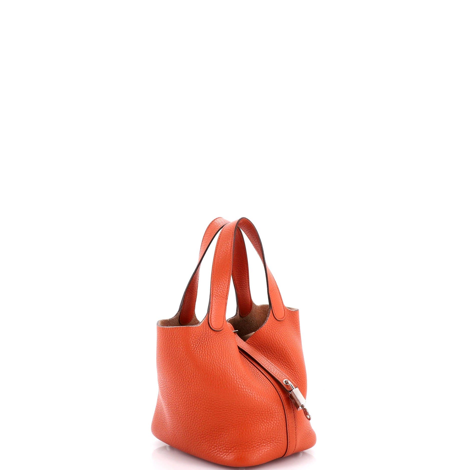 Pre-Owned Hermes Picotin Lock Bag Clemence PM, Alternate, color, Terre Battue