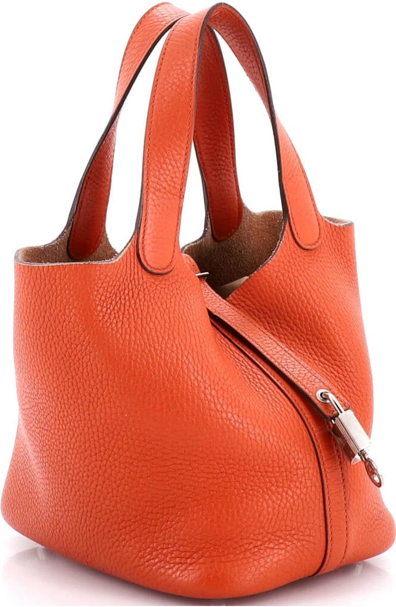 Pre-Owned Hermes Picotin Lock Bag Clemence PM, Alternate, color, Terre Battue