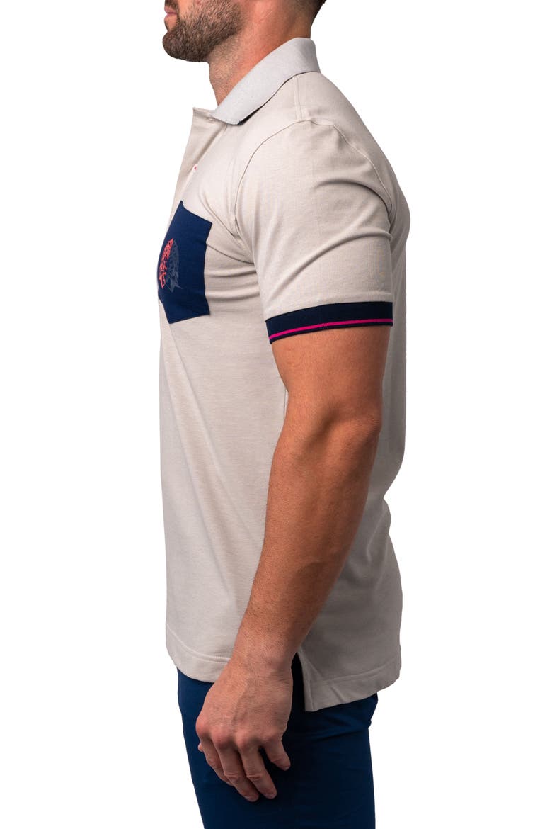 Mozartclasstip Button-Down Polo, Alternate, color, GREY