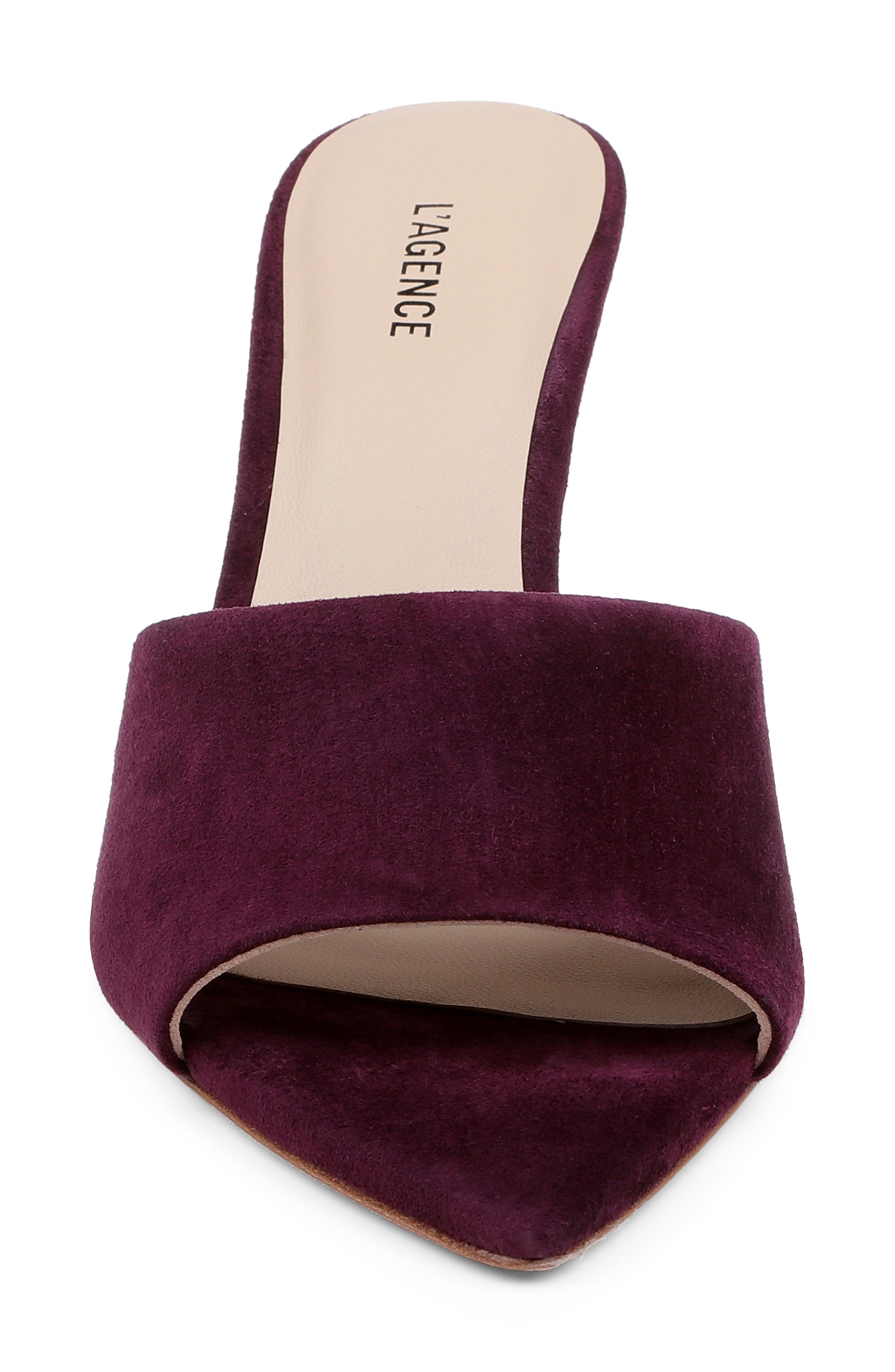 L'AGENCE Lolita VIII Mule, Alternate, color, Burgundy Suede