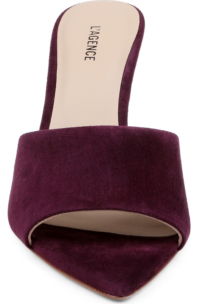 L'AGENCE Lolita VIII Mule, Alternate, color, Burgundy Suede