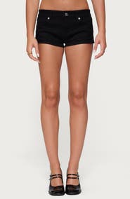 EDIKTED Jagger Low Rise Denim Shorts