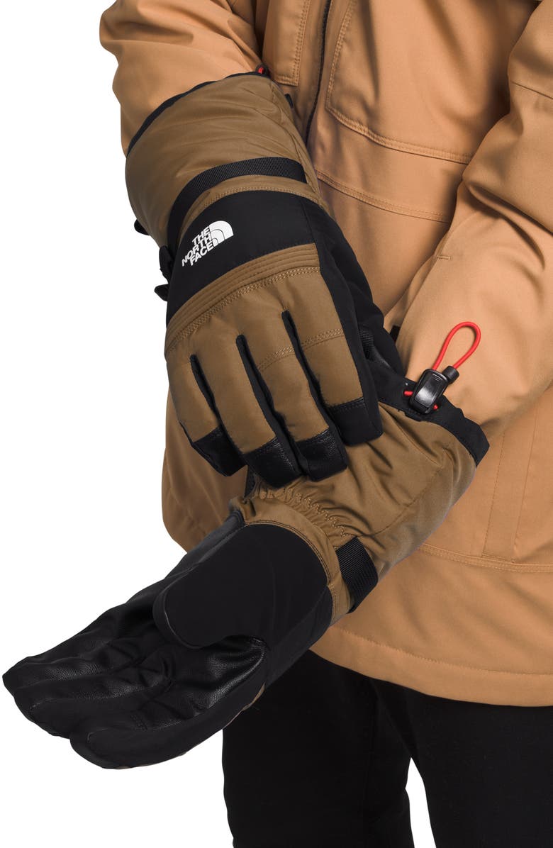 The North Face Montana Water Repellent Ski Gloves, Alternate, color, Utility Brown