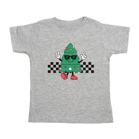 Christmas Tree Dude Short Sleeve T-Shirt (Baby, Toddler & Little Kid)
