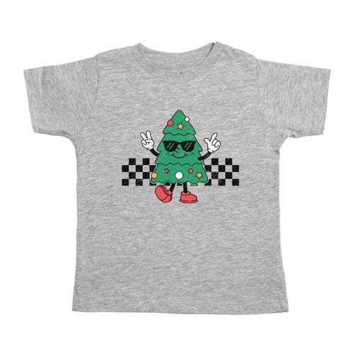 Sweet Wink Christmas Tree Dude Short Sleeve T-shirt In Gray