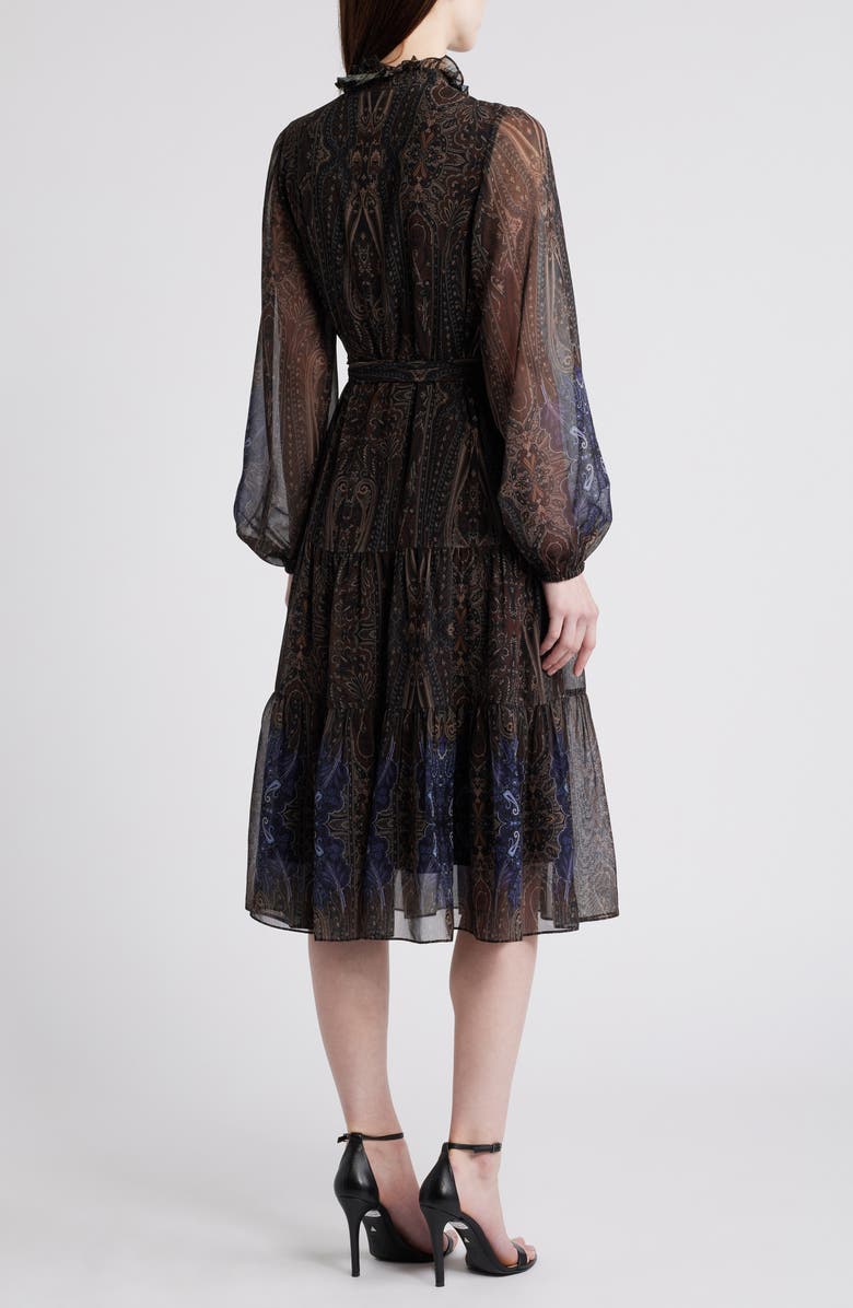 KOBI HALPERIN Verena Paisley Long Sleeve Tiered Dress, Alternate, color,