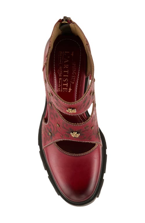 L'artiste By Spring Step Capsule Blum Platform Bootie In Red
