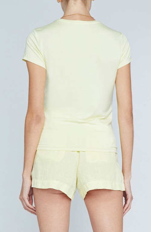 L Agence Ressi Slim-fit Tee In Pale Daffodil