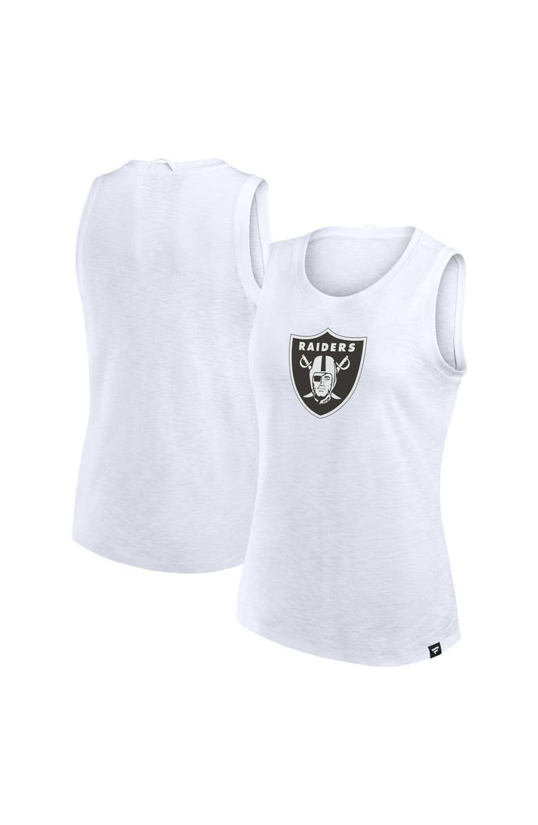 FANATICS Women's Fanatics  White Las Vegas Raiders Slub Tank Top, Alternate, color, White