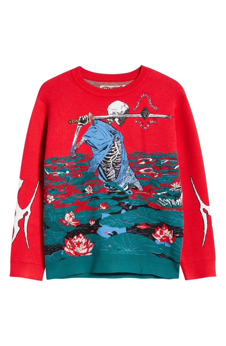 VERYRARE Skeleton Bushido Sweatshirt, Alternate, color, Red