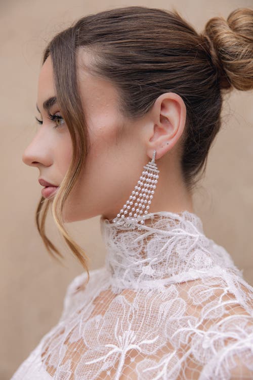 Untamed Petals Julia Waterfall Drops In Silver