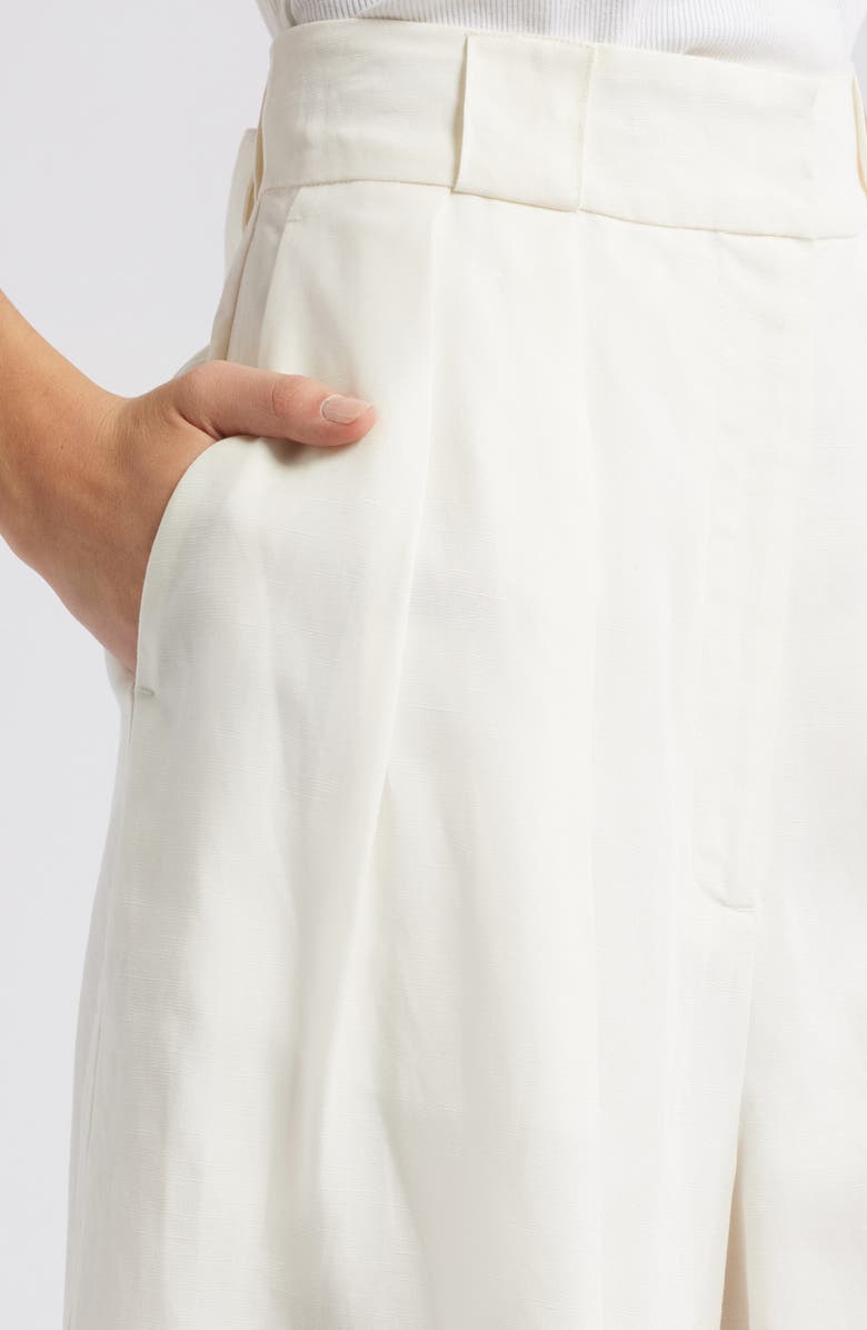 Solid & Striped The Lalleen Pleated Bermuda Shorts, Alternate, color, Brule