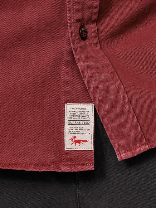 Aubin Normanby Button Up Shirt In Red