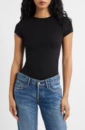 Topshop Strech Cotton Cap Sleeve T-Shirt