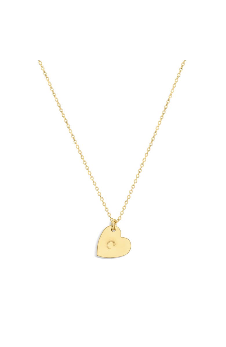 Set & Stones Sophia Heart Initial Necklace, Main, color, Gold / C