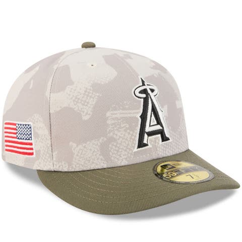 Men's New Era Light Beige/Olive Los Angeles Angels 2025 Armed Forces Day 59FIFTY Fitted Hat