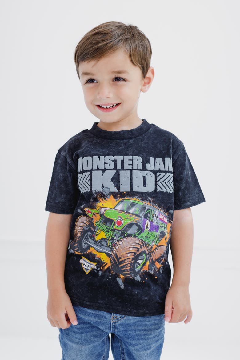 Grave Digger Short Sleeve Tee, Alternate, color, Grave Digger Kid Black