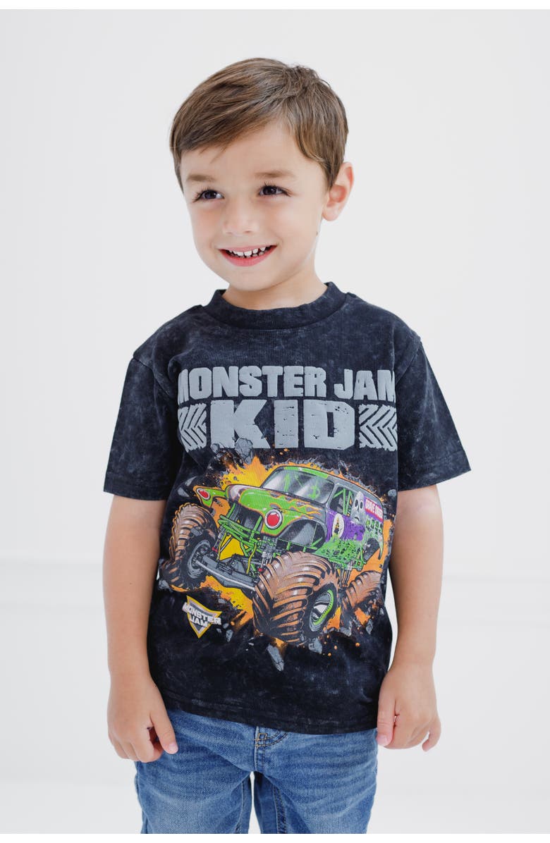 Monster Jam Grave Digger Short Sleeve Tee, Alternate, color, Grave Digger Kid Black